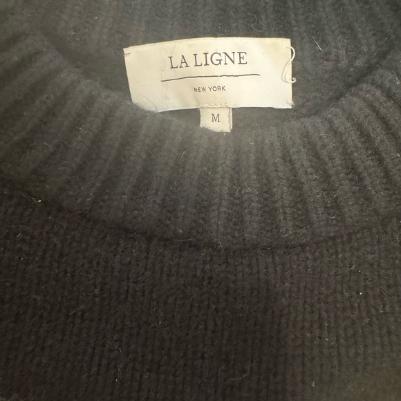 La Ligne Black and White Mini Marin Crew Neck Sweater - Picture 2 of 3